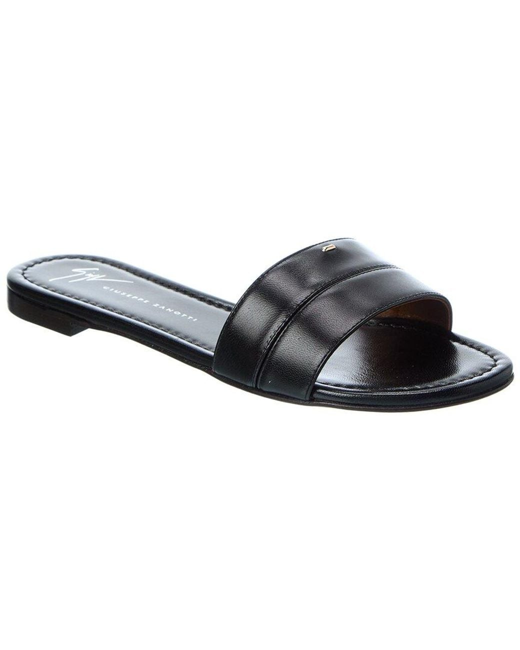 Giuseppe Zanotti Black Baddy Leather Sandal