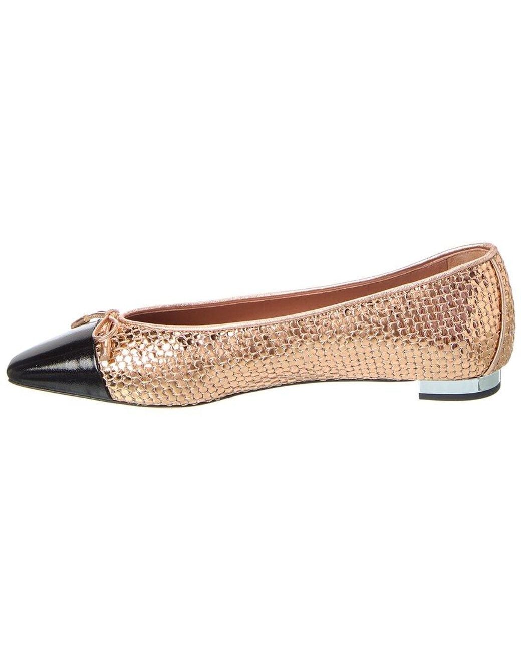 Aquazzura Brown Gioia Leather Flat