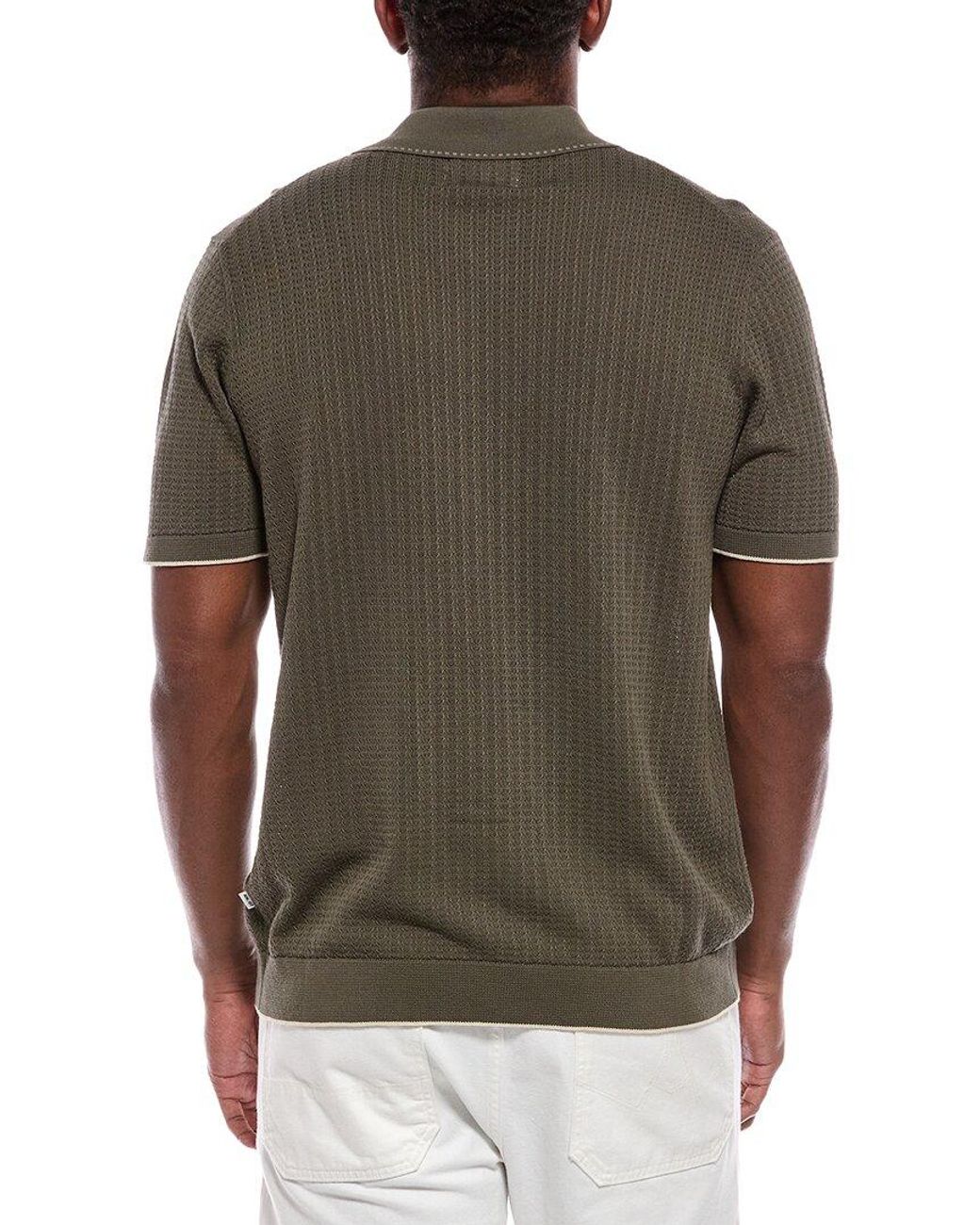 NN07 Brown Knit Button Shirt for men