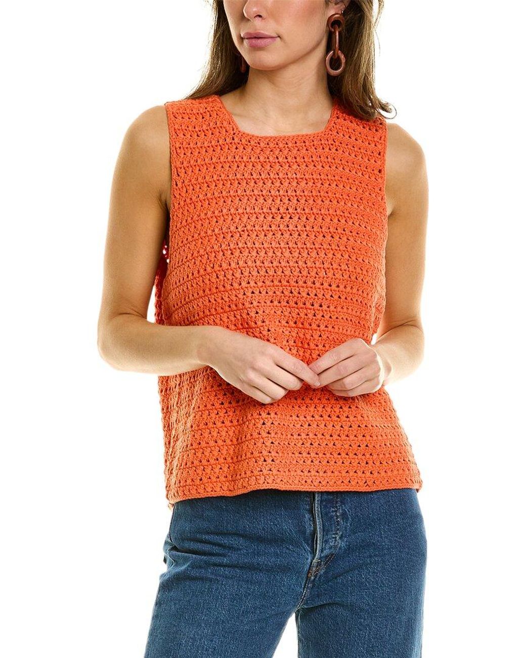 Joie Crochet Tank in Orange | Lyst