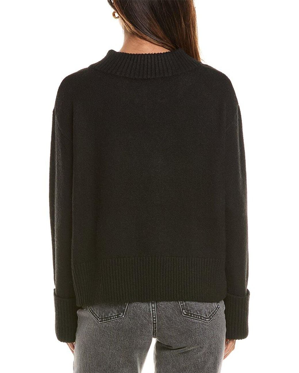 525 America Black Solid Sweater