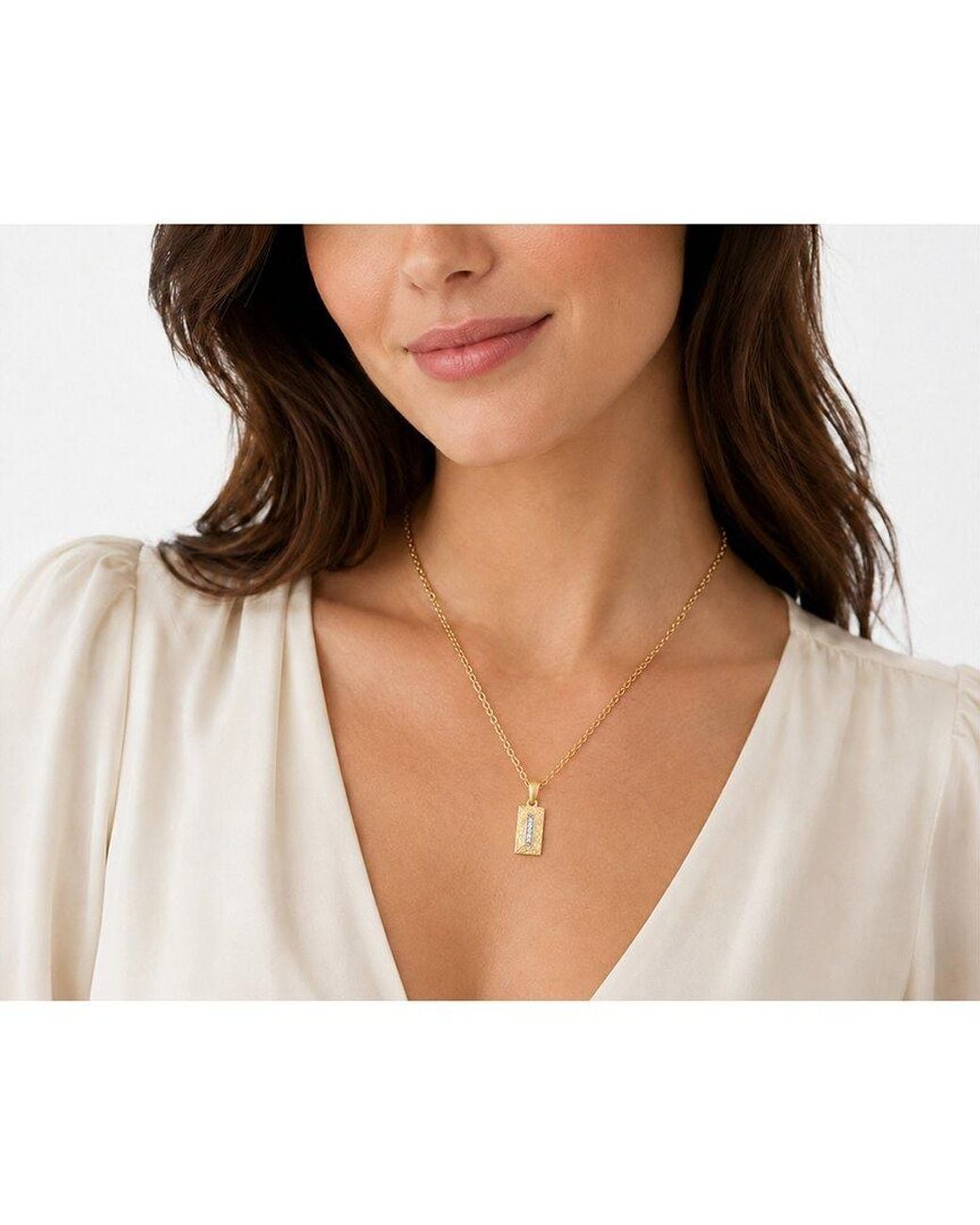 Reiss White 14K 0.03 Ct. Tw. Diamond Necklace