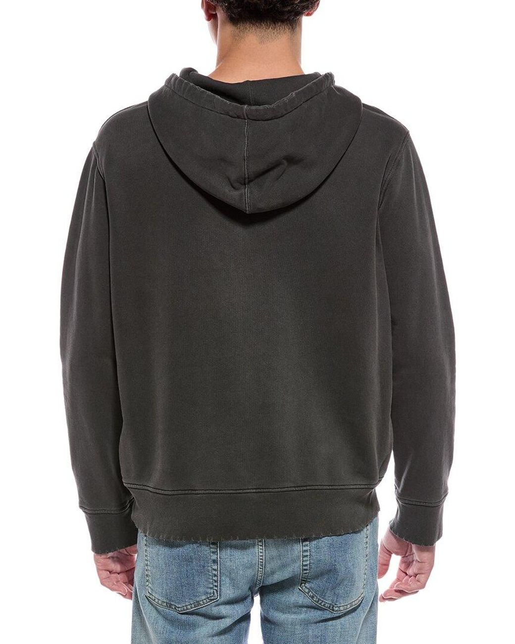 BLK DNM Gray Logo Hoodie for men