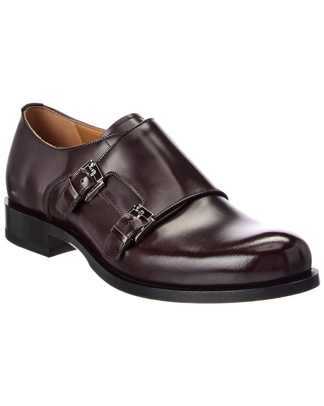 Christian Louboutin Brown Moustachou Monk Leather Loafer for men