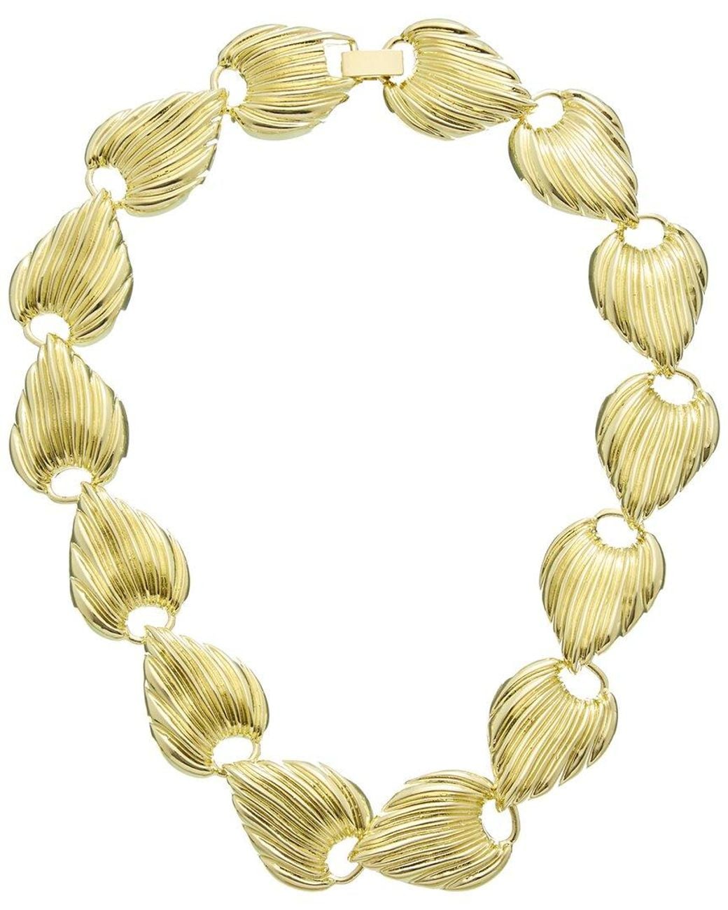 Adornia Metallic Plated Deco Link Necklace