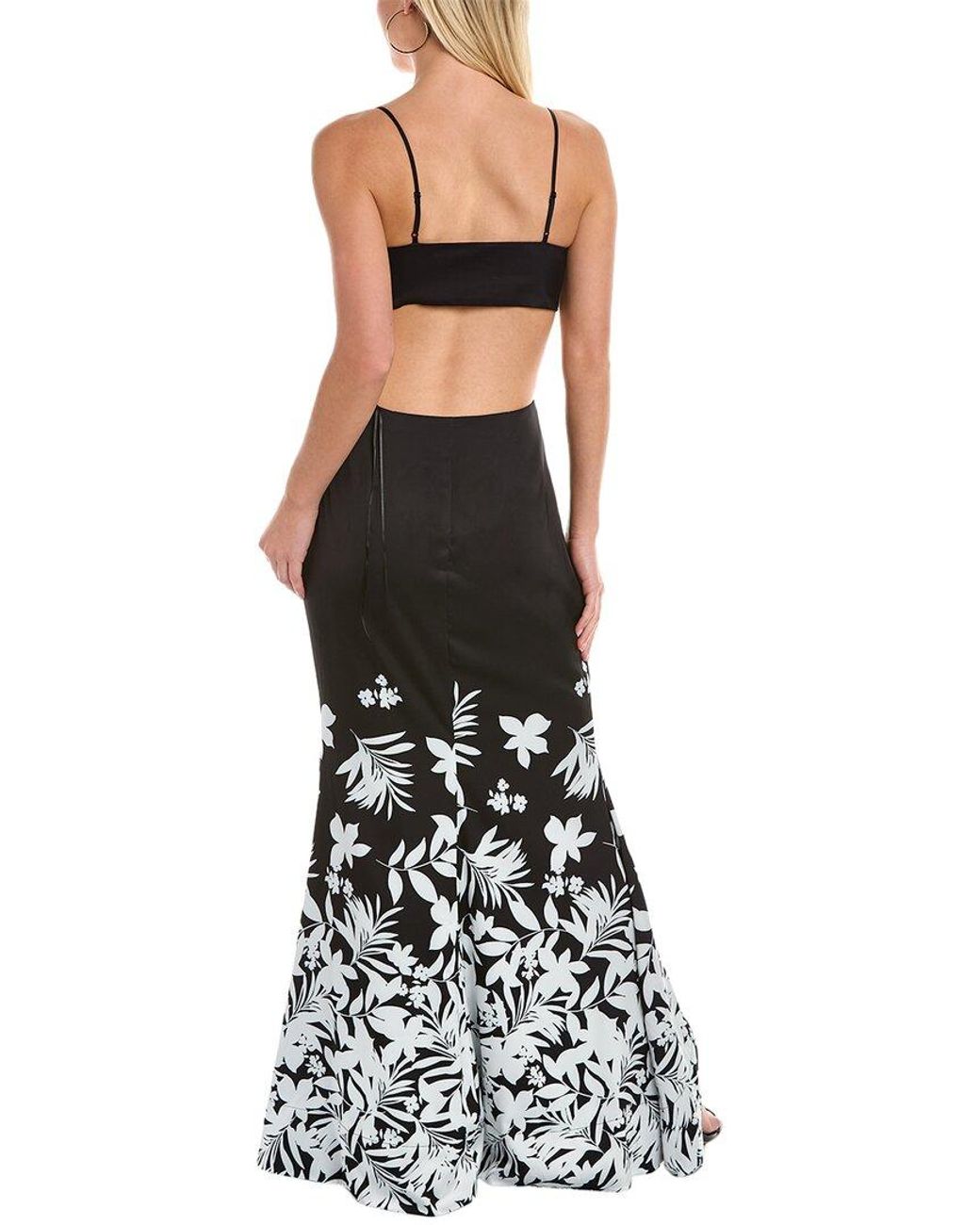 AMUR Black Adalia Cutout Midi Dress
