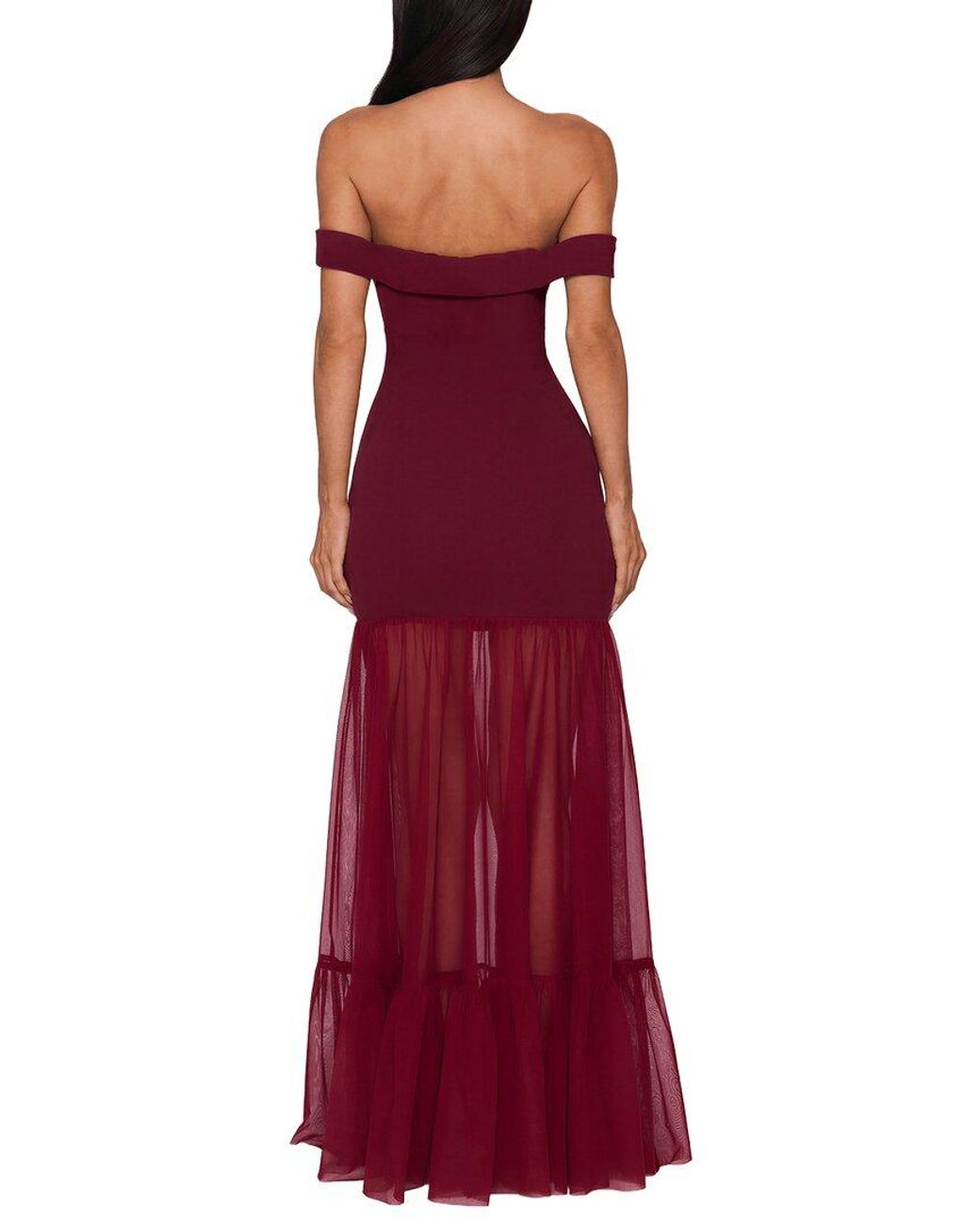 Dilireba Red Off-The-Shoulder Maxi Dress