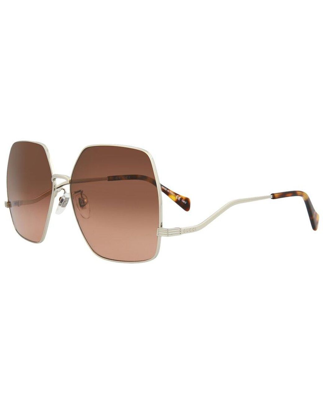 Gucci GG1005S 61mm Sunglasses in Brown | Lyst