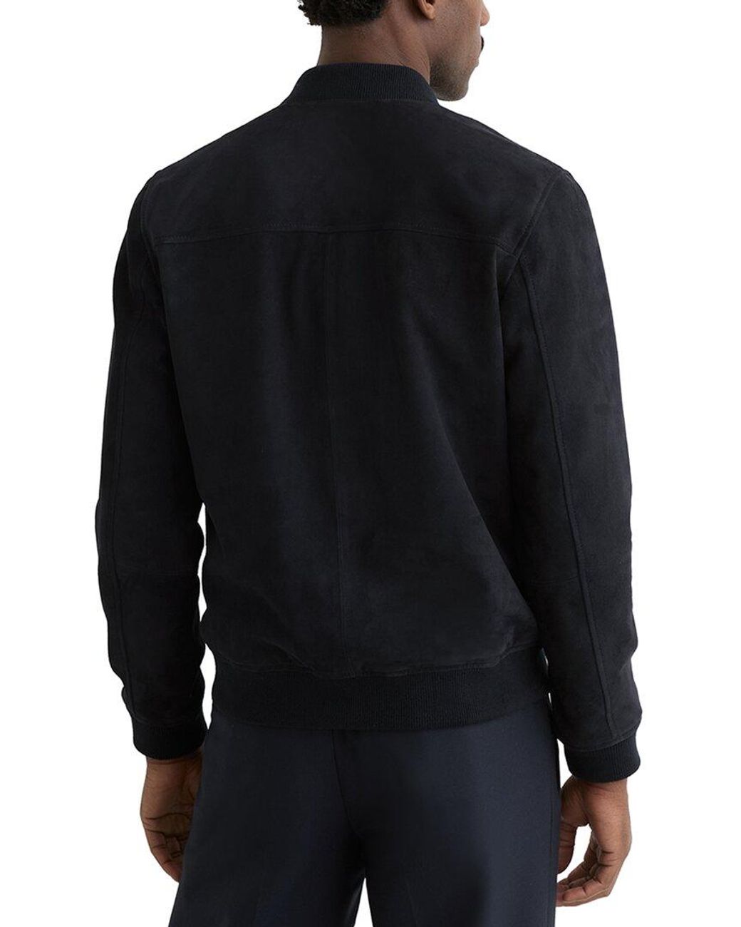 Reiss Black Bild Suede Jacket for men