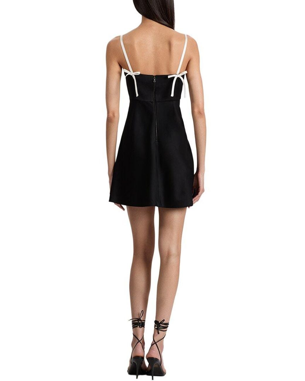 Alice + Olivia Black Morgan Babydoll Mini Dress