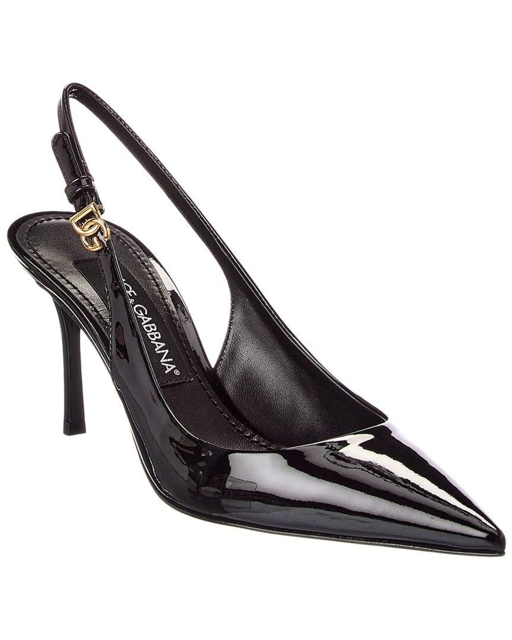 Dolce & Gabbana Metallic Patent Slingback Pump