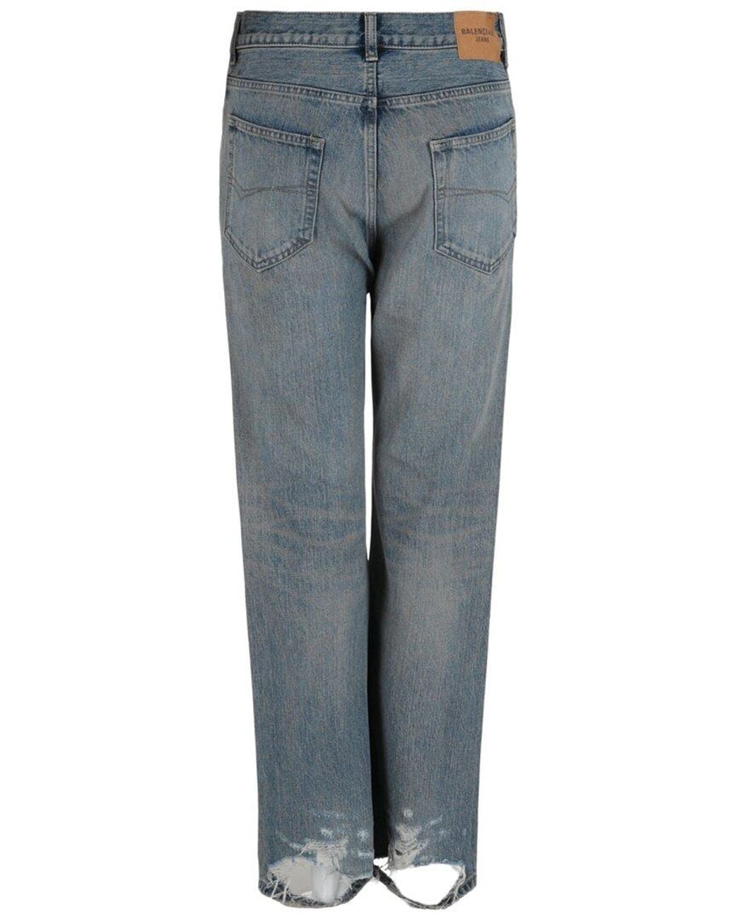 Balenciaga Blue Organic Selvedge Flared Jean