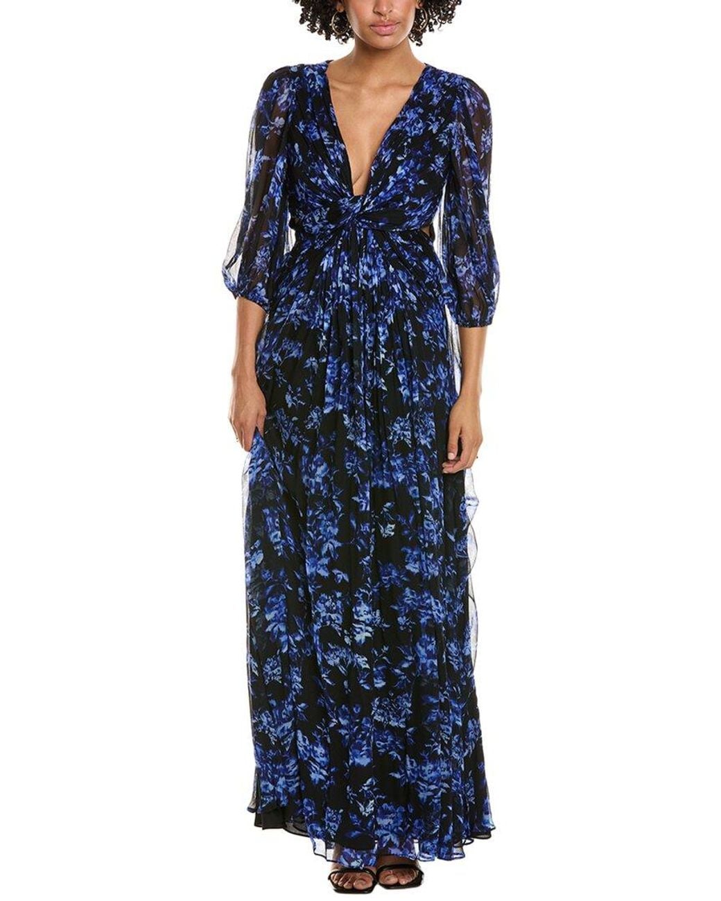 ML Monique Lhuillier Blue Gown