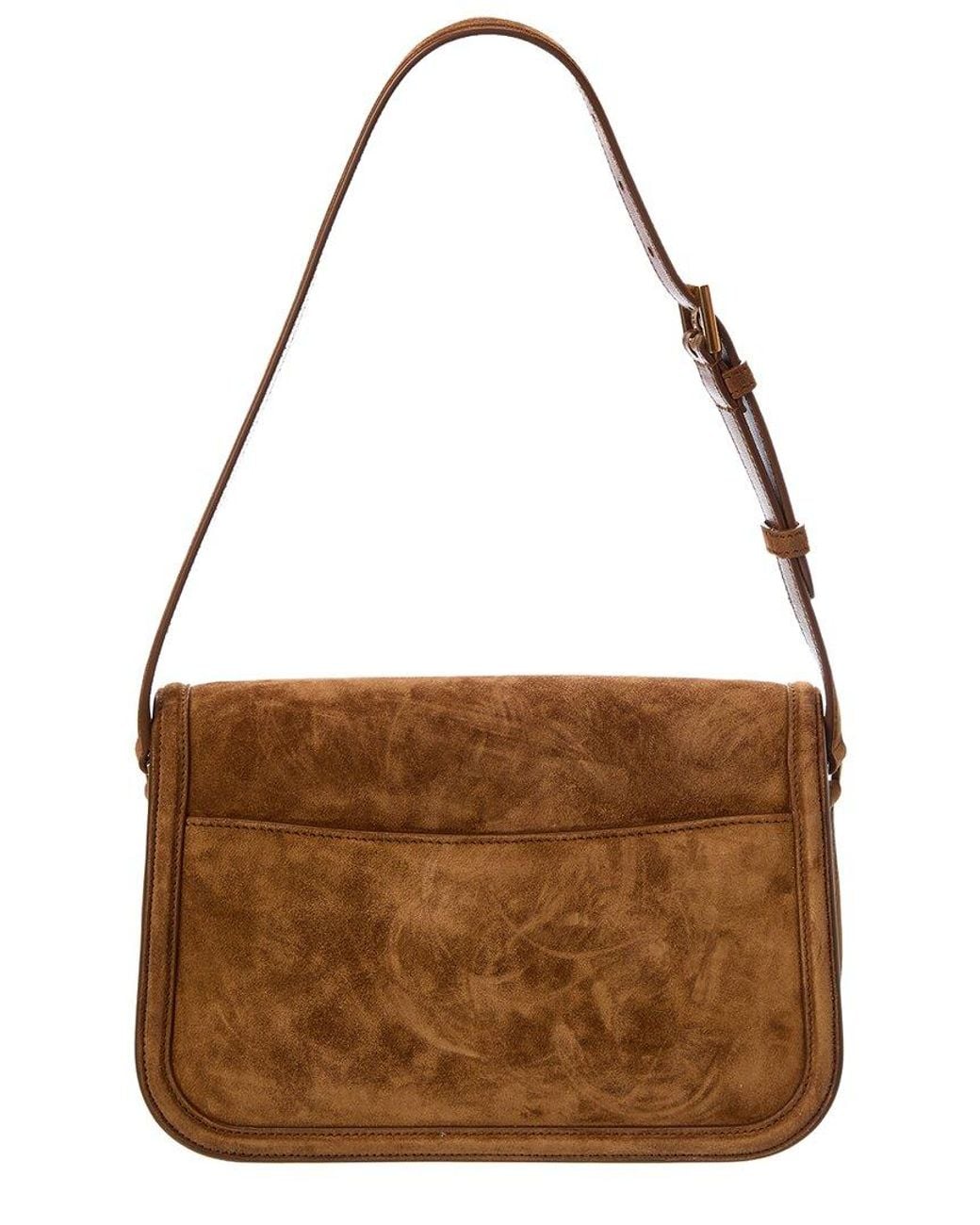 Saint Laurent Brown Solferino Medium Suede Shoulder Bag