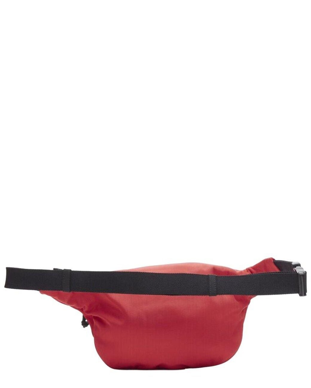 Balenciaga Red Nylon Explorer Logo Dual Pocket Belt Bag, Never Carried (Authentic Pre-Loved)