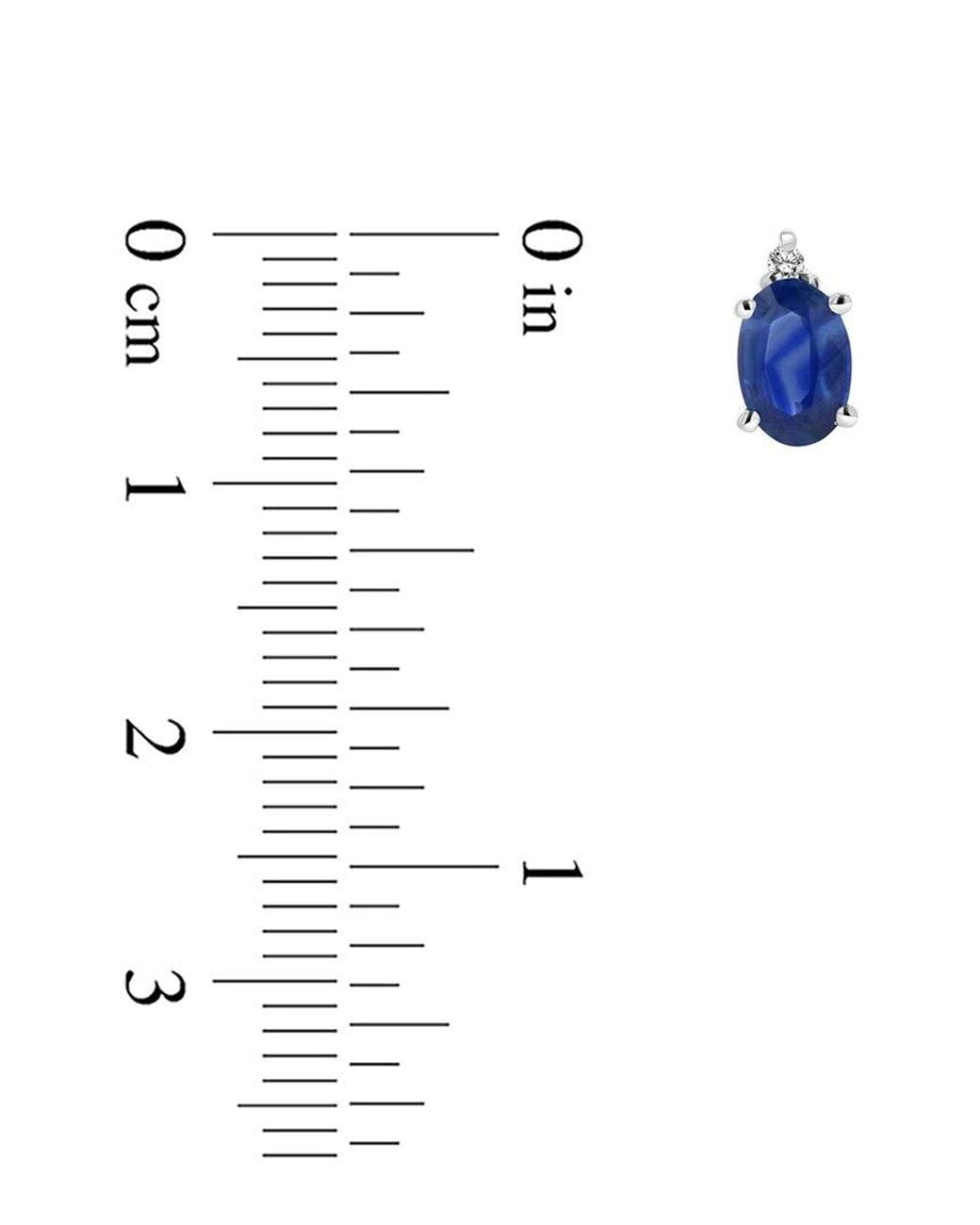 LEVARON Blue 14K 0.72 Ct. Tw. Diamond & Sapphire Studs