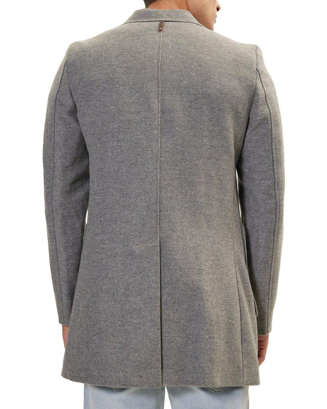 Ron Tomson Gray Overcoat for men