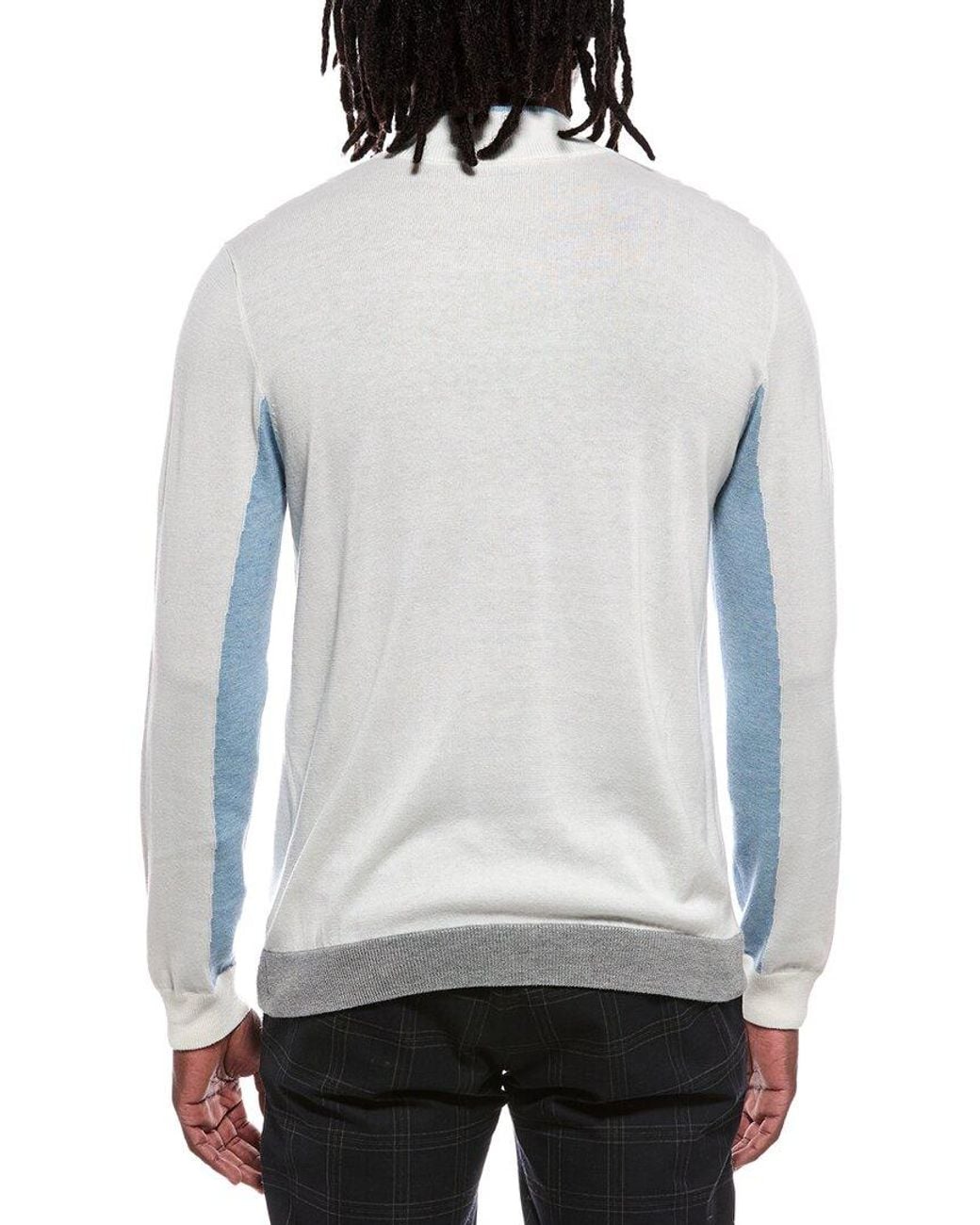 Autumn Cashmere Gray Sleeve Stripe Cashmere-Blend Jacket for men