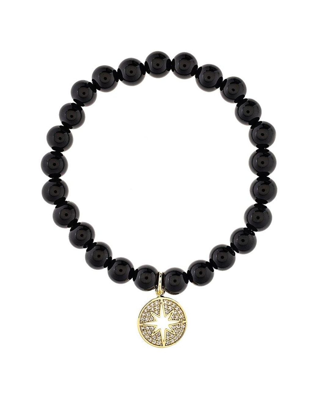 Rivka Friedman Black 18K Plated Cz Bracelet