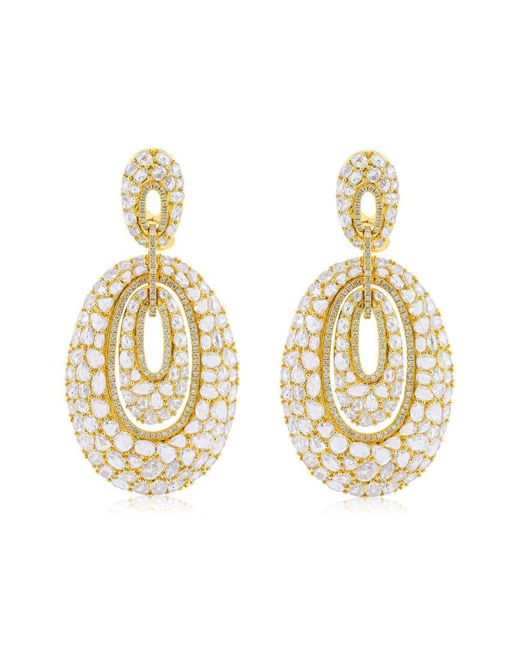 Diana M Metallic Fine Jewelry 18K 24.00 Ct. Tw. Diamond Drop Earrings