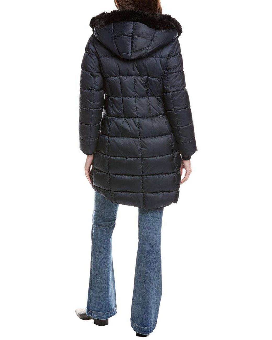 Tahari Black Dana Puffer Jacket