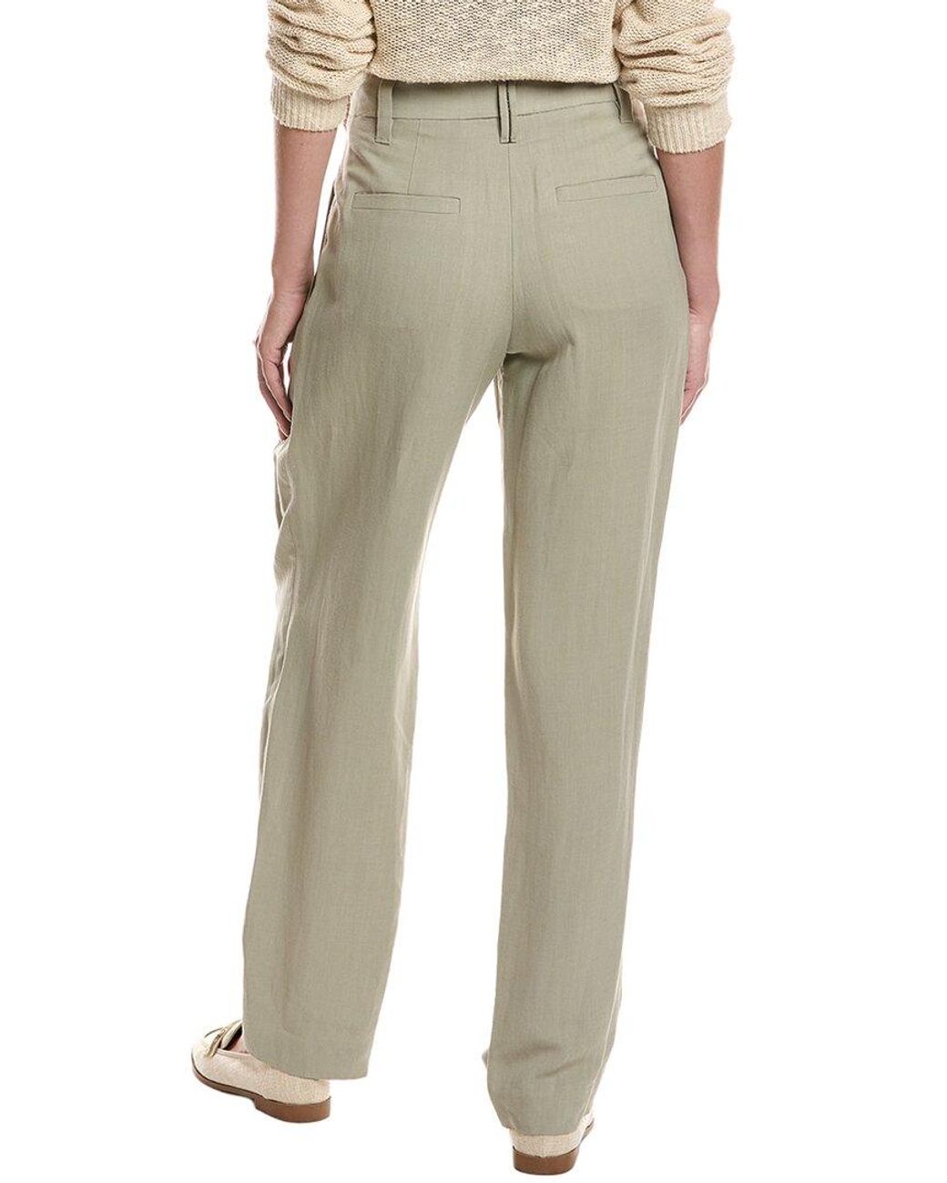 Brunello Cucinelli Natural Linen-Blend Pant