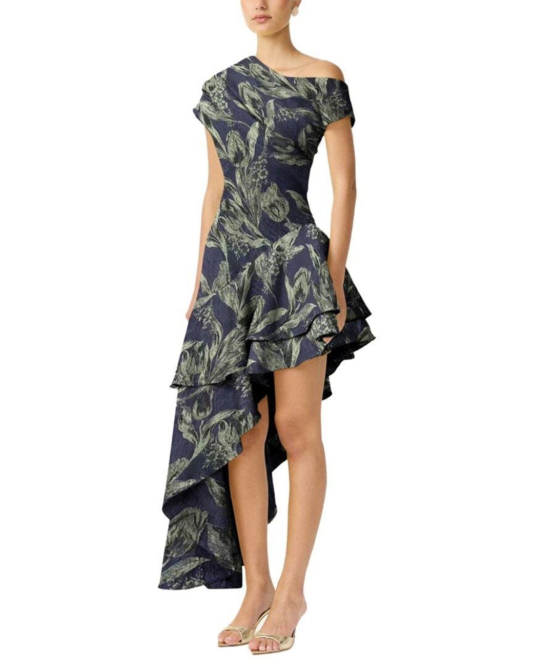 Elliatt Blue Luella One Shoulder With Ruffle Detailing