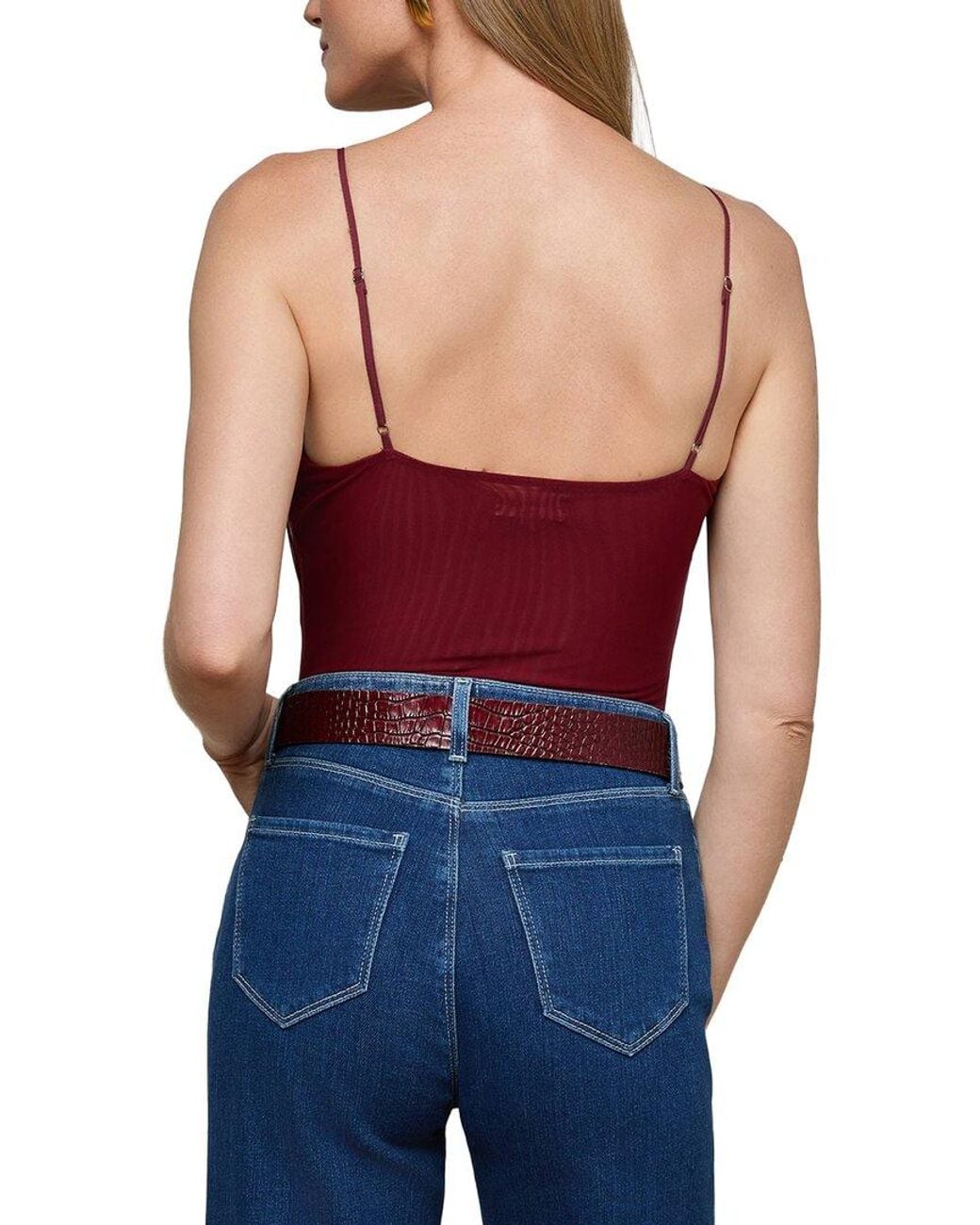 L'Agence Blue Gelina Ruched Bodysuit