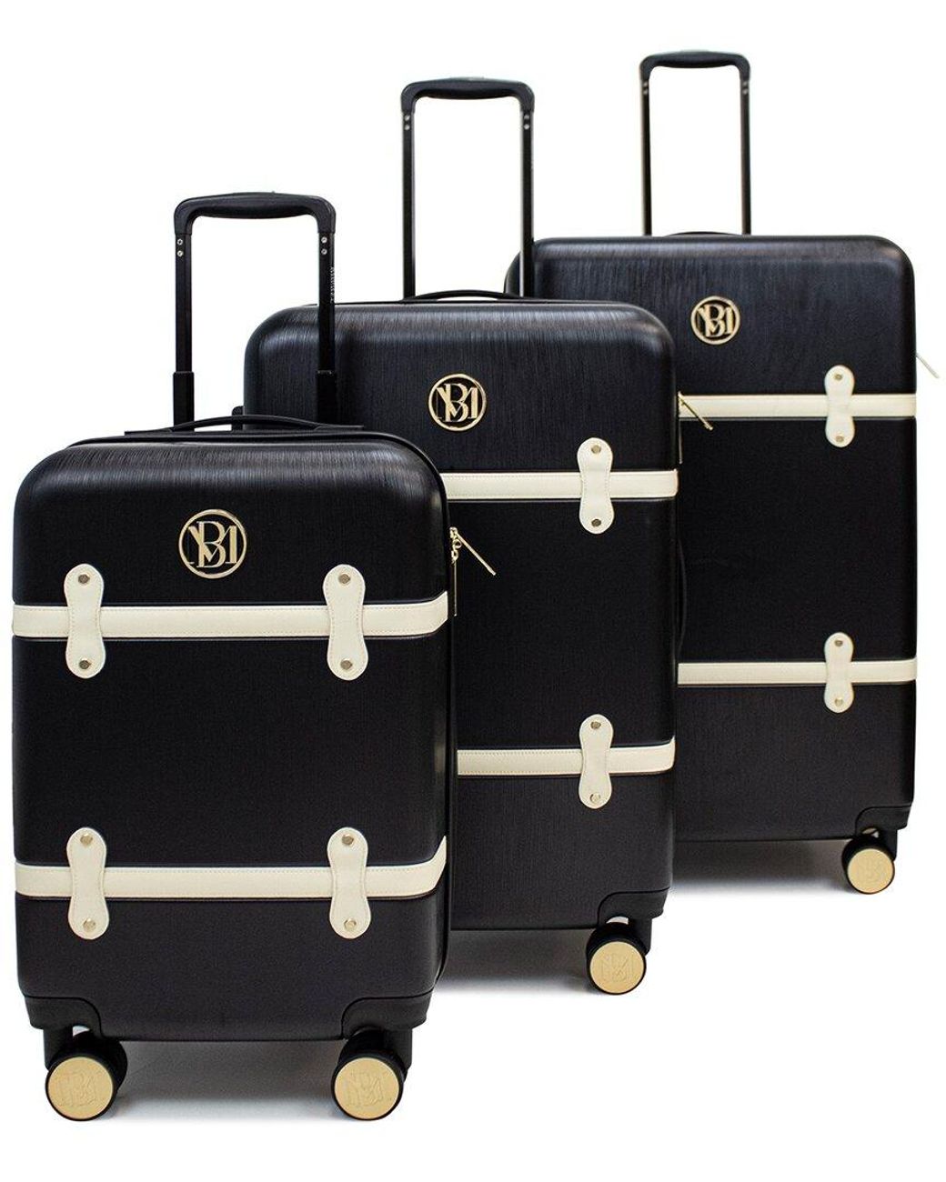 Badgley Mischka Leather Grace Expandable Luggage Set in Black Lyst