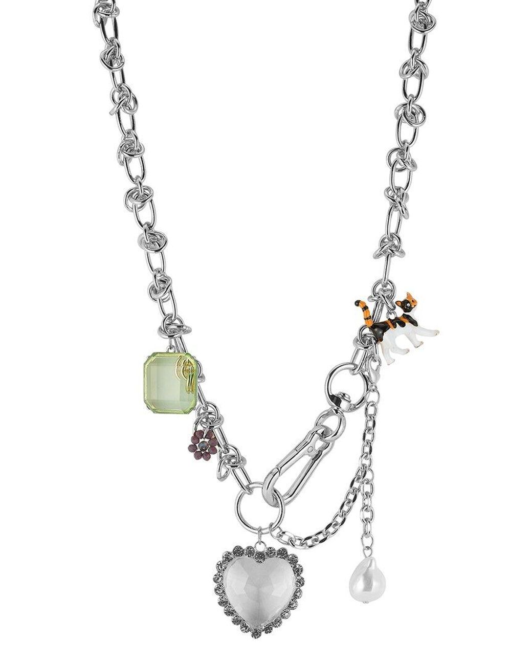 Sphera Milano Metallic Plated 17.5Mm Pearl Cz Necklace