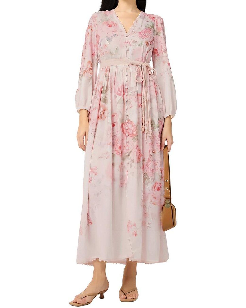 Linda Charm Pink Maxi Dress