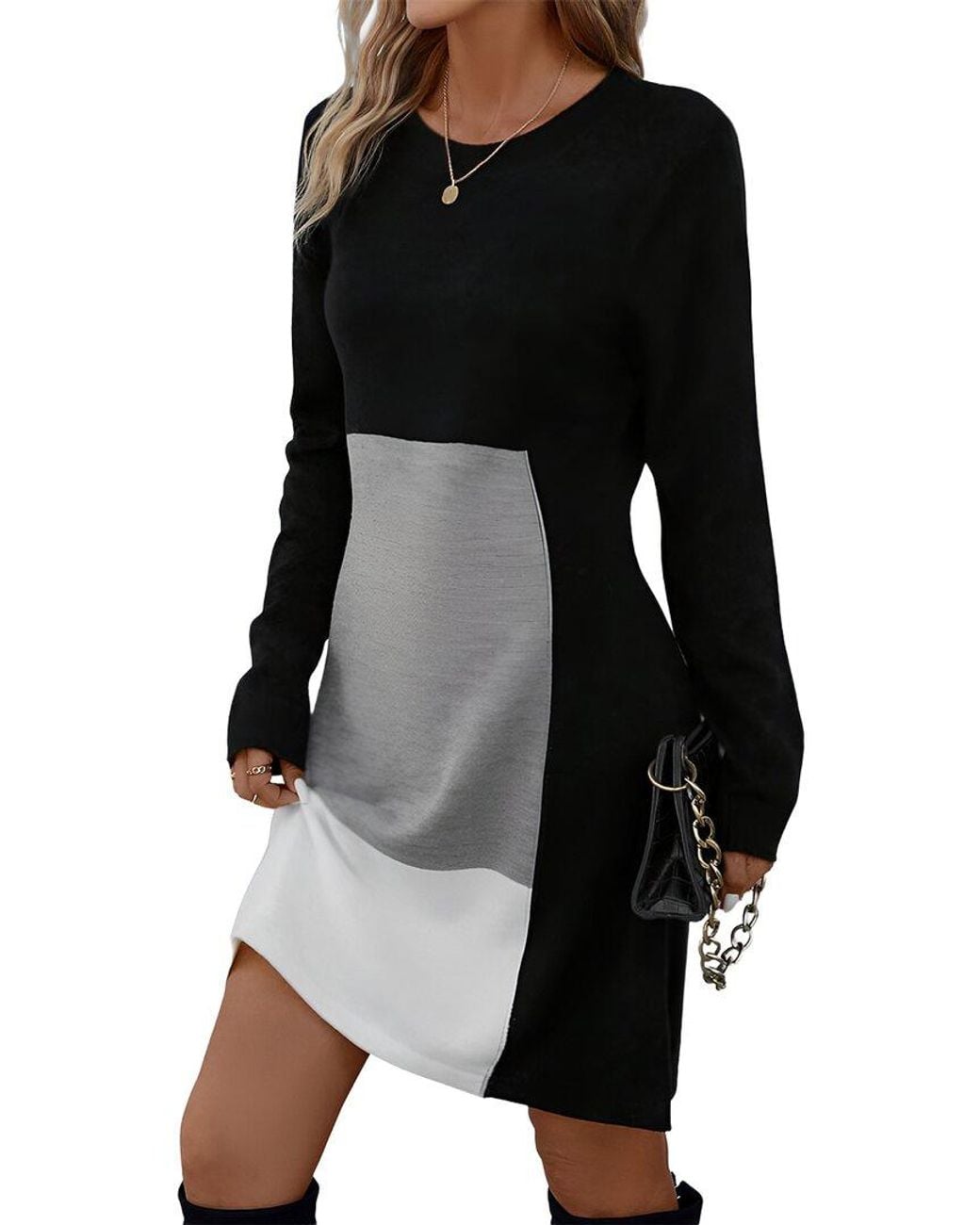 AMINA GLAM Black Mini Dress
