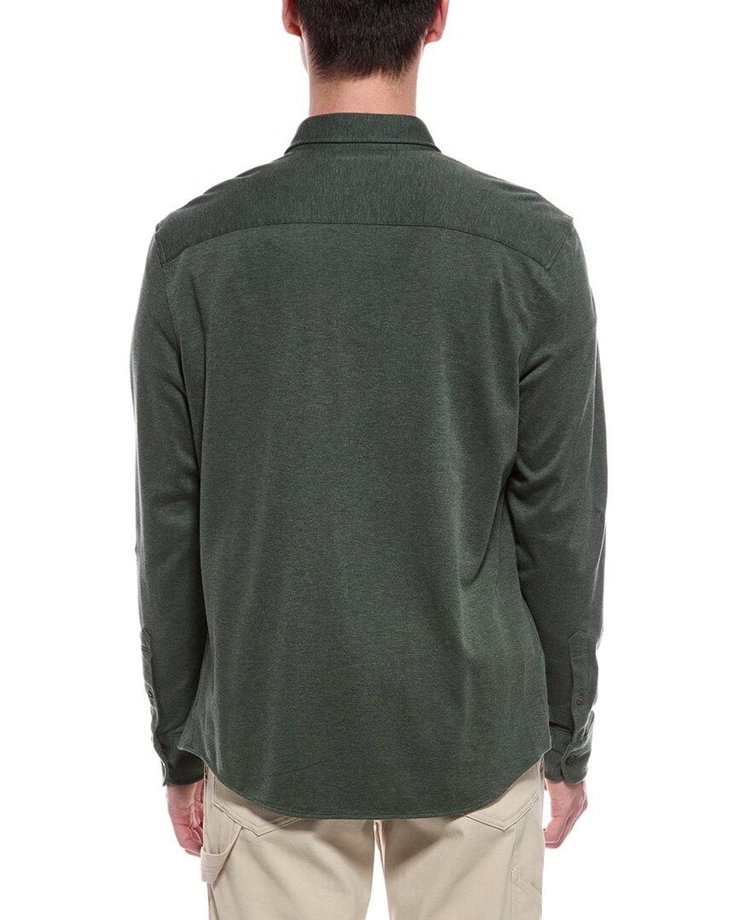 Faherty Brand Green Coastline Knit Shirt for men