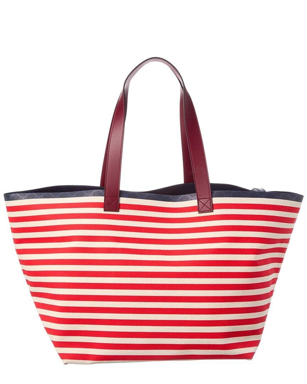 Gucci Red Canvas & Leather Tote