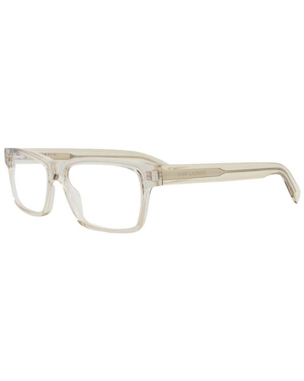 Saint Laurent White 56Mm Optical Frames for men