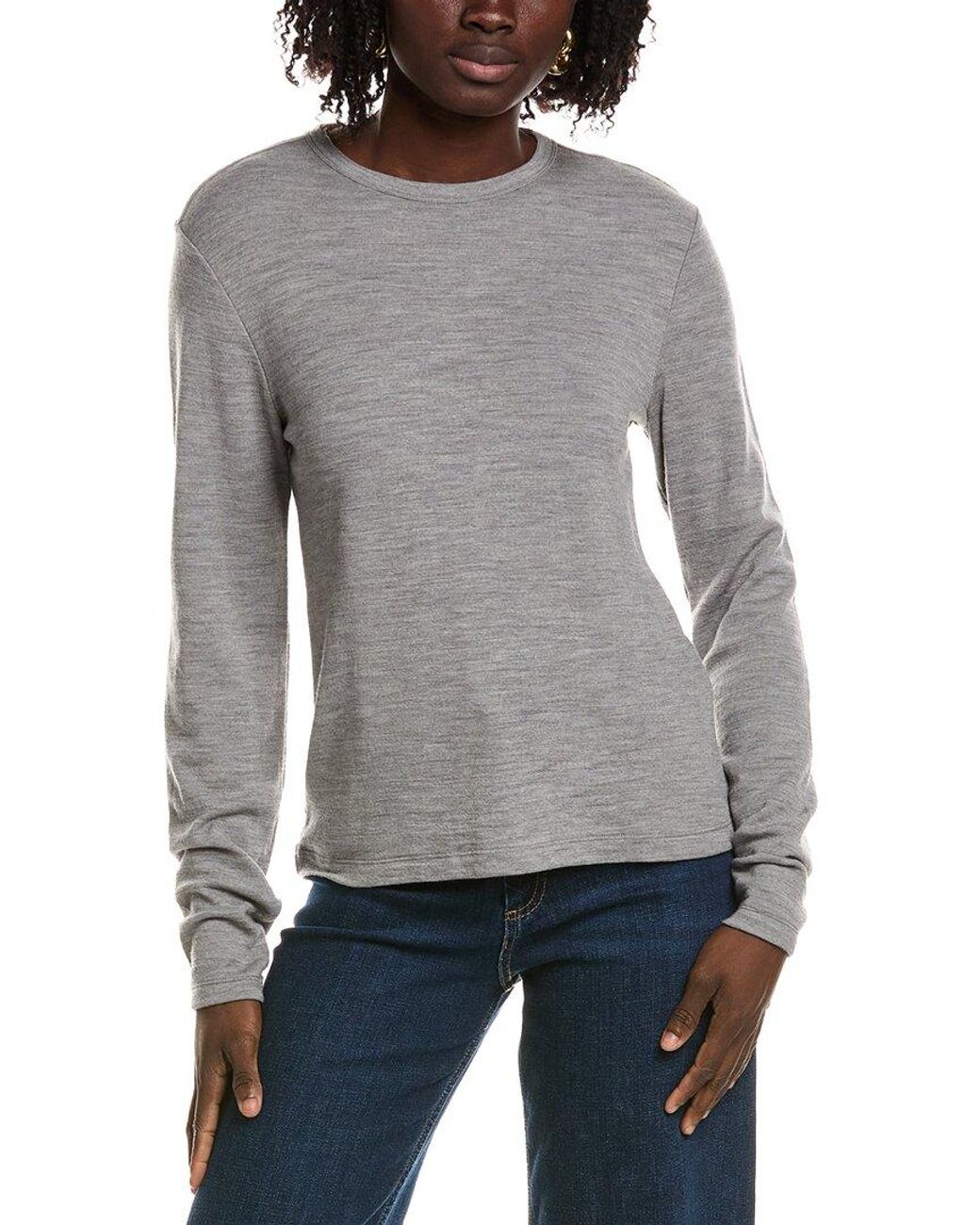 Officine Generale Gray Officine Generale Rima Wool-Blend Top