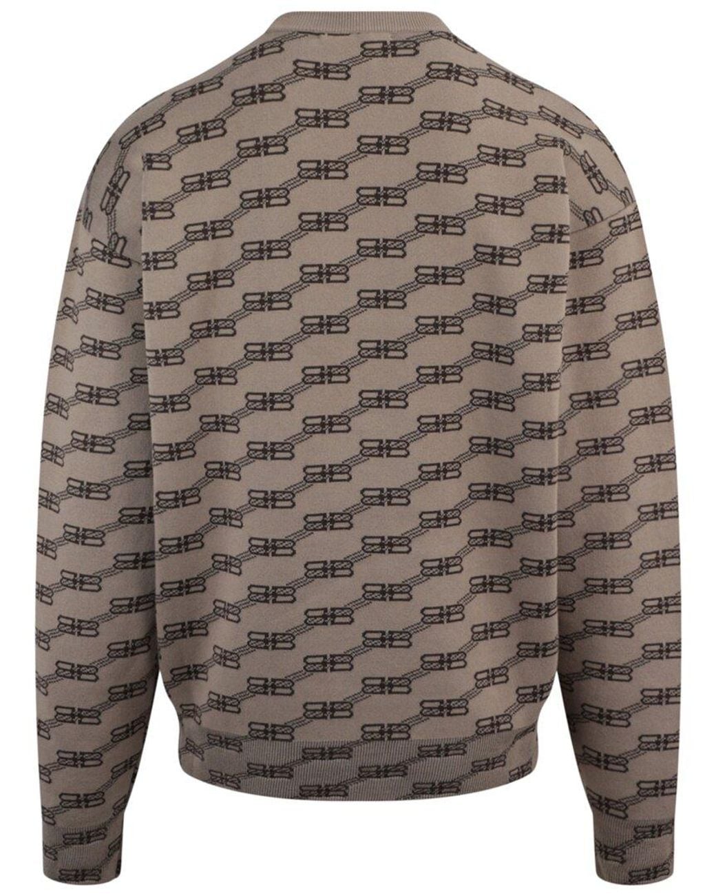 Balenciaga Gray Wool-Blend Sweater for men