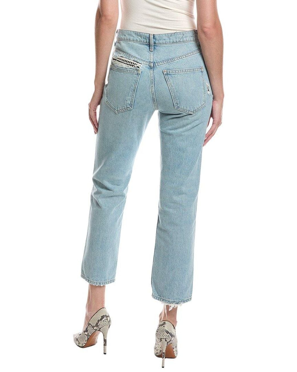 ASKK NY Blue High Rise Straight Leg Jean