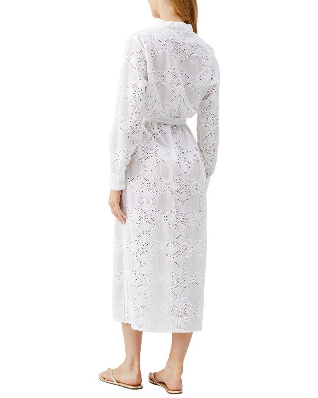 Melissa Odabash White Luann Midi Dress