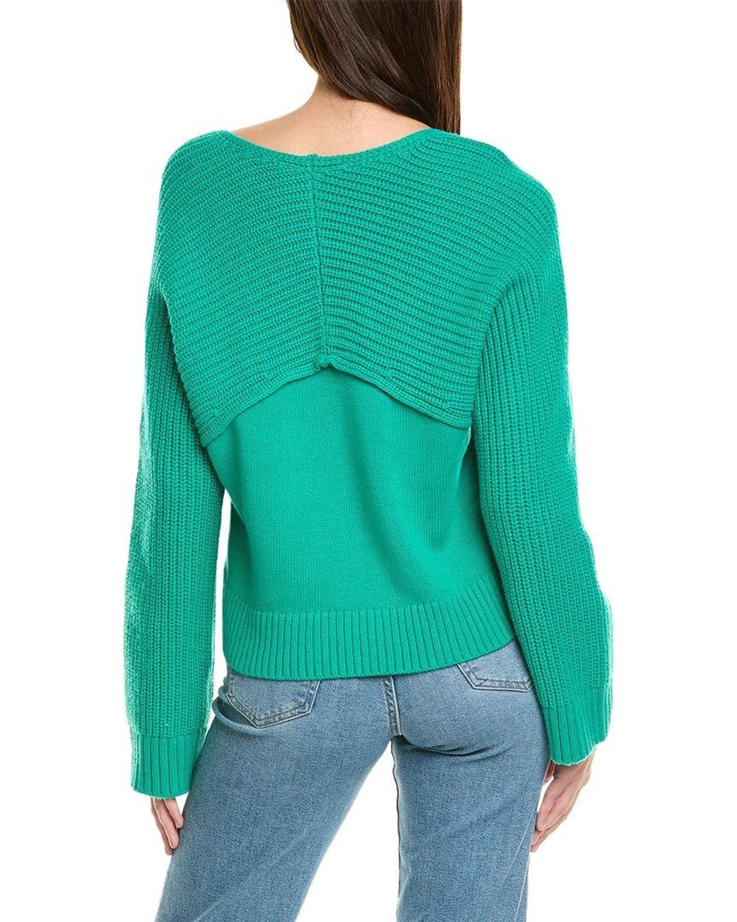 Ba&sh Blue Wool-Blend Pullover