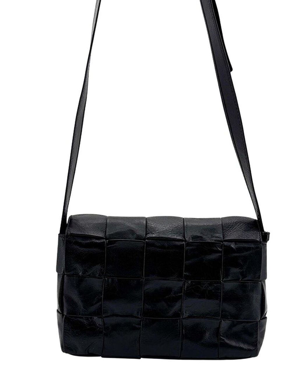 Bottega Veneta Black Calfskin Cassette Shoulder Bag (Authentic Pre-Loved)