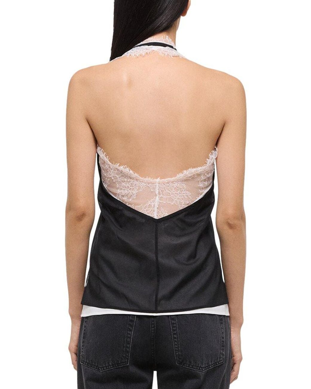 Helmut Lang Black Lace Dancer Top