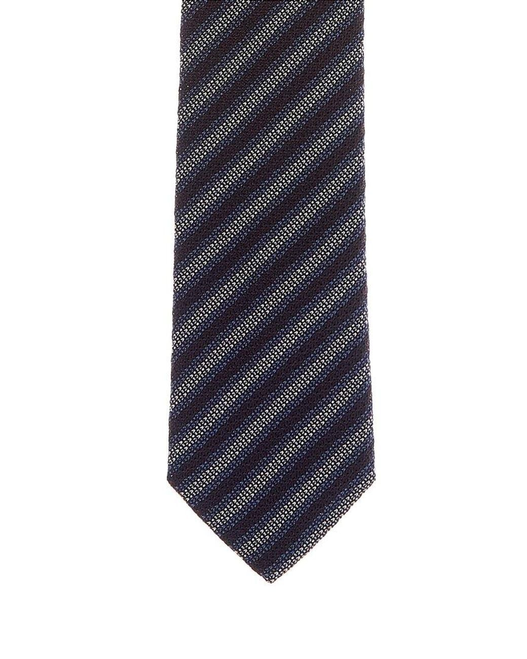 Canali Blue Stripe Silk Tie for men