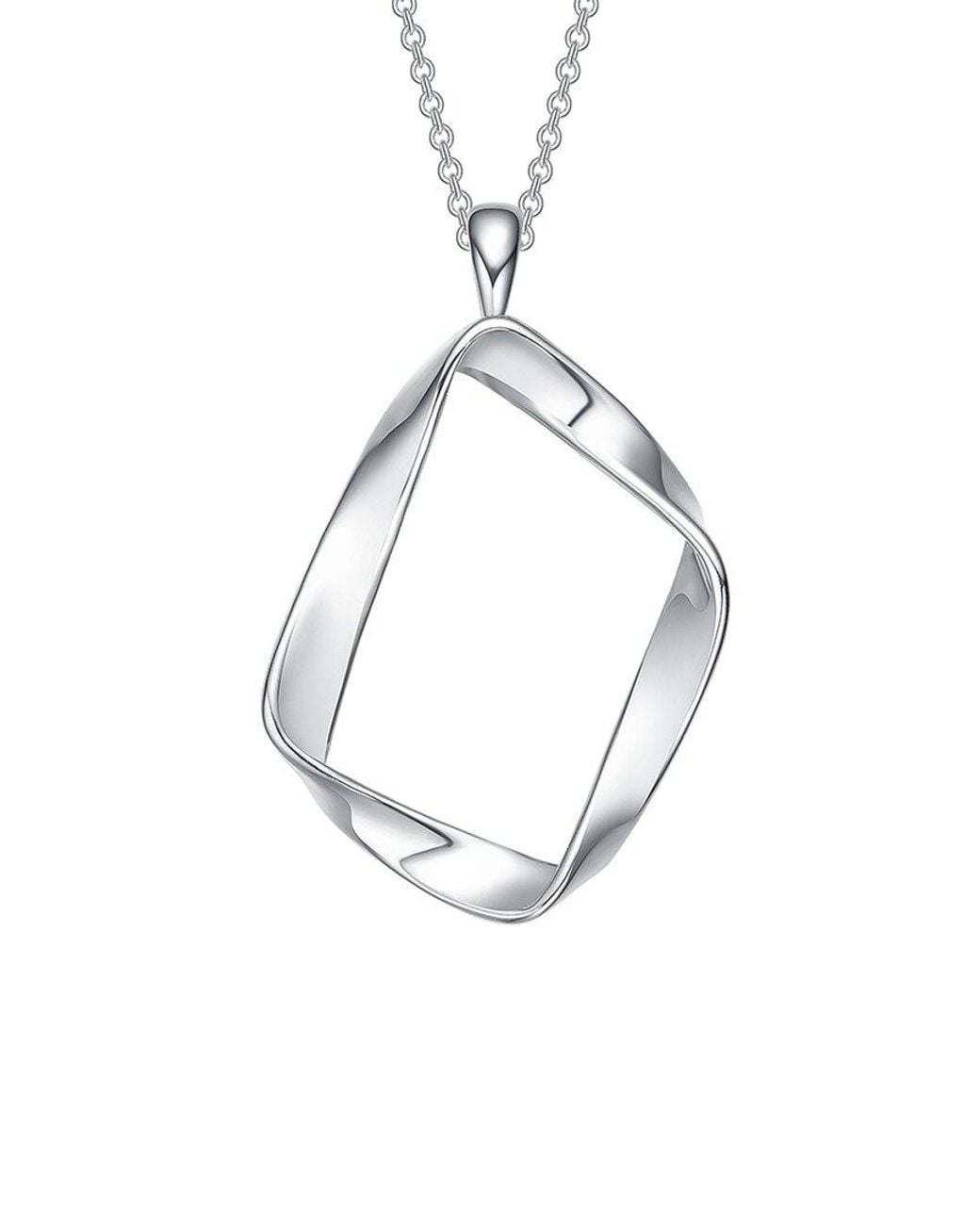Genevive Jewelry White Silver Pendant Necklace