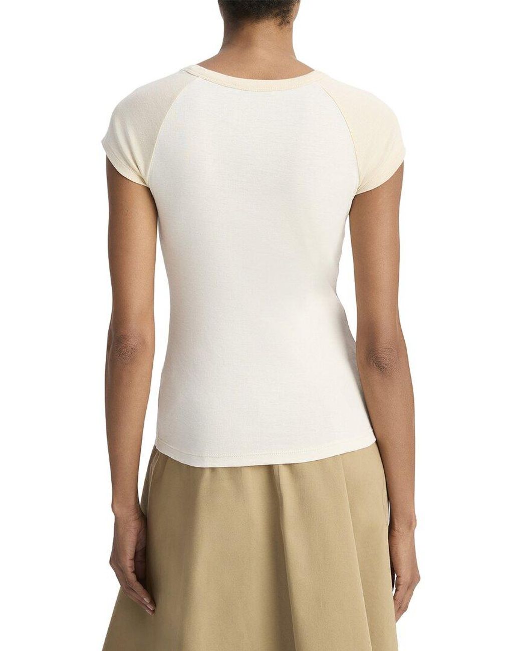 Vince White Raglan Color Block T-Shirt