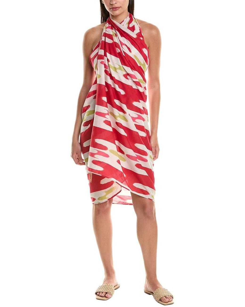 Natori Red Lido Pareo