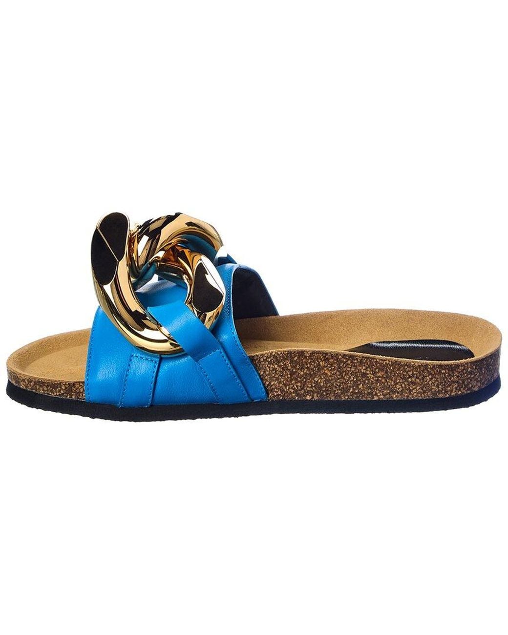 J.W. Anderson Blue Chain Leather Sandal