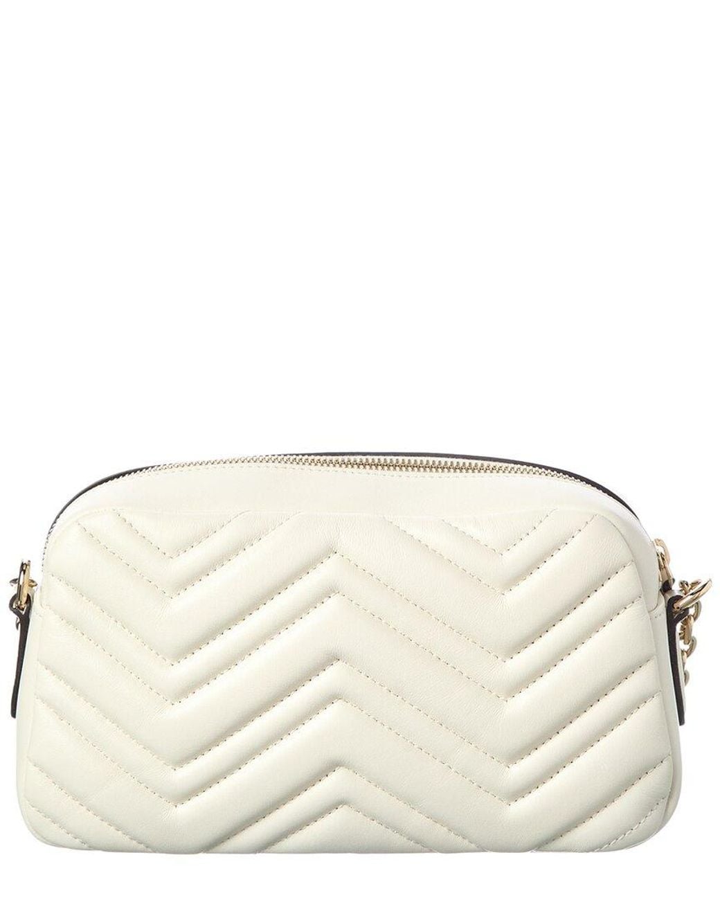 Gucci Natural Gg Marmont Small Leather Camera Bag