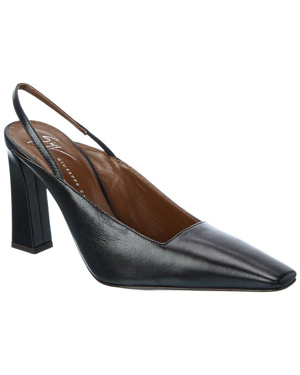 Giuseppe Zanotti Brown Brenda 90 Leather Slingback Pump
