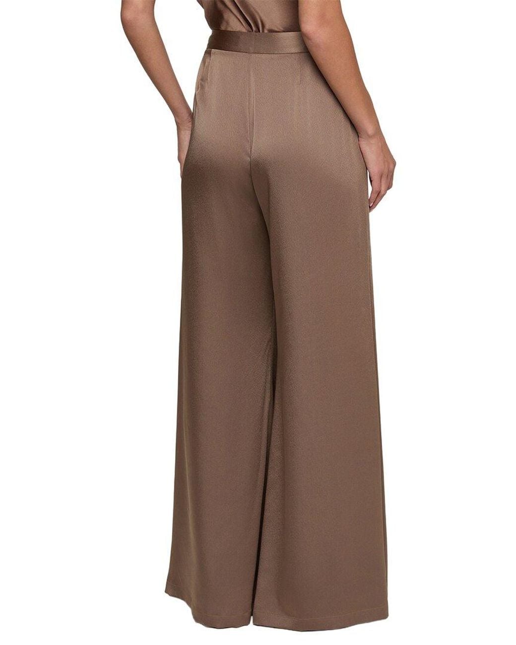 L'Agence Brown Aubrie Mid-Rise Wide Lg Pant